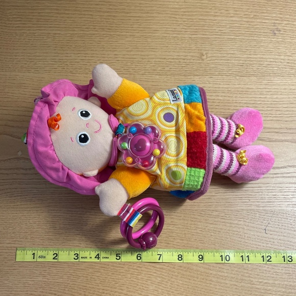 Lamaze Tomy Plush Baby Doll Red Hair Ginger Rattle Sensory Crinkle Learning Toy - Picture 12 of 13